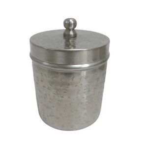 Excellent Design Silver Color Iron Metal Round Shape <b>Storage</b> Box With Lid Use for Kitchenware <b>Tabletop</b> Decorative Box - Product Image 1