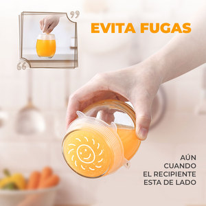 6 Coperchi in Silicone Flessibili e Riutilizzabili per Uso in Cucina - Product Image 3