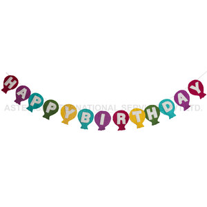Bannière suspendue en feutre joyeux anniversaire, fournitures de décorations en feutre de haute qualité, guirlande colorée, nom personnalisé, couleur disponible - Product Image 2