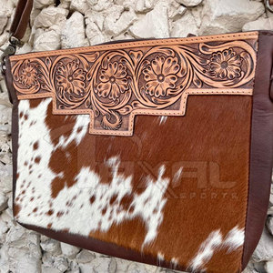 High Quality Custom Design Cowhide Leather Tooled <b>Bag</b> Waterproof Cowhide Leather Tooled <b>Bag</b> - Product Image 3