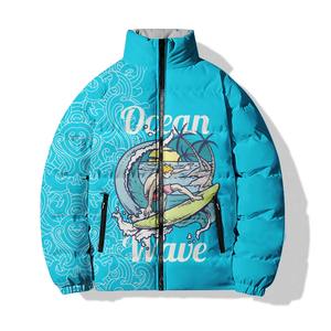 Chaqueta de invierno de sublimación 3D para hombre a la moda, impermeable, venta al por mayor, chaqueta acolchada para hombre, chaqueta elegante con cremallera, fabricante - Product Image 4