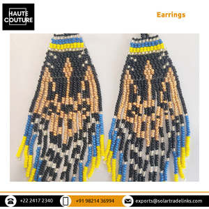 Gran Venta de cuentas hechas a mano, pendientes de borlas de linterna hechos a mano a la venta del fabricante indio líder para compradores a granel - Product Image 3