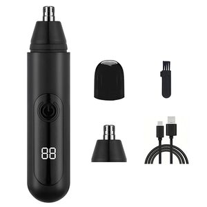 Tondeuse électrique portable pour poils de nez pour hommes, usage domestique, camping-car, garage, appareil de toilettage des poils du visage, alimenté par batterie USB, en plastique - Product Image 1