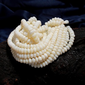 Vente chaude Blanc Opale Rondelle Perles Collier Faire Des Bijoux Brins Collection D'été À Bas Prix De L'Inde Perles De Pierre - Product Image 6