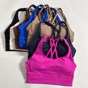 เสื้อชั้นในกีฬาโยคะไร้ตะเข็บสำหรับผู้หญิง ยืดได้สี่ทิศทาง ป้องกันแบคทีเรีย ระบายอากาศได้ดี น้ำหนักเบา แห้งเร็ว ป้องกันรังสียูวี มีไซส์พลัส - Product Image 3