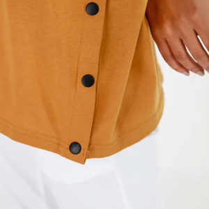 Camiseta de Algodón Suave y Transpirable para Mujer, Estilo Casual, Ajuste Regular, Ropa de Calle, Color Sólido, Secado Rápido, Patchwork, OEM, ODM, Logotipo Personalizado - Product Image 2