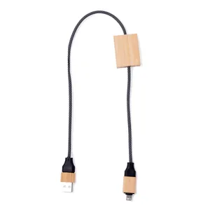 Cavo di Ricarica Ecologico in Bambù, Gadget USB Promozionale di Haaw - Product Image 4