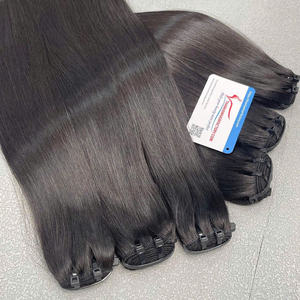 Extensiones de cabello crudo vietnamita de calidad superior superventas, mechones de cabello virgen en cabello de trama de estilo ondulado de estilo recto de hueso - Product Image 2