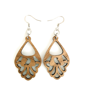 ขายส่งต่างหูไม้ เครื่องประดับสตรีขนาดใหญ่ ออกแบบส่วนใหญ่อุปกรณ์ของขวัญแต่งงานพร้อมสินค้าขาย - Product Image 4