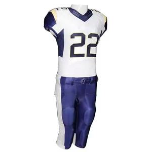 Vêtements de football respirants à manches courtes avec maillot de football américain à bas prix Service OEM Nouveau design Uniforme de football américain - Product Image 1