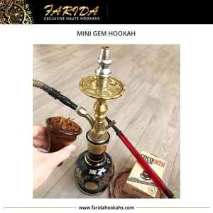 Lujo egipcio Farida Mini Gem Hookahs Latón de alta calidad Narguile Fumar Shisha Pipas con el mejor diseño de laca - Product Image 4
