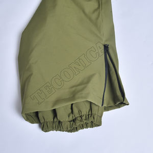 Pantalon de neige technique vert olive minimaliste avec coupe droite décontractée et coque extérieure imperméable et doublure chaude - Product Image 6