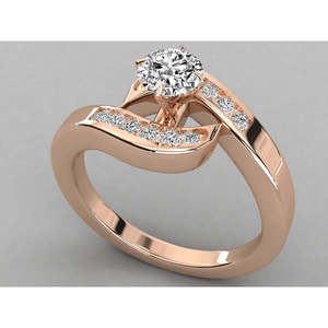 Bague pour femme en or 18 carats avec diamant solitaire de laboratoire, style hip-hop, or jaune avec certificat IGI, bijoux fins - Product Image 3