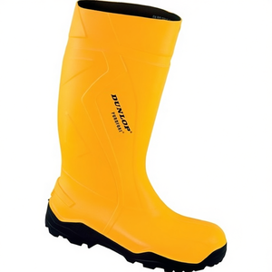 รองเท้าบูทเพื่อความปลอดภัยเต็มรูปแบบ Purofort+ DUNLOP ไซส์ 43 สีเหลือง PUR S5 CI SRC EN20345 พร้อมสติกเกอร์สะท้อนแสงและไฟ  สินค้าส่งเสริมการขาย - Product Image 2