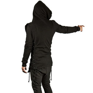 2025 <b>Black</b> <b>Men</b> Winter Embroidered Zipper-Up Quick Dry Breathable 100% Organic Cotton Polyester Casual Streetwear <b>Hoodie</b> <b>For</b> Man - Product Image 5
