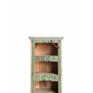 Étagère à livres en bois rustique pour la maison, le bureau, le salon, la chambre, l'école, l'hôtel avec un design de cabinet en métal durable - Product Image 3