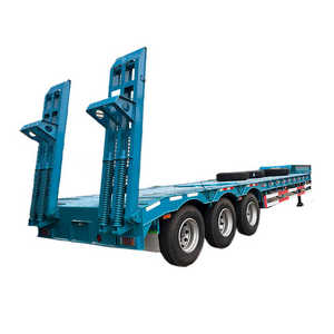 Venta caliente Ejes Cuello de cisne Lowbed Low Bed Semi Trailer Venta caliente Carry Crane y Heavy Lowboy Semi Trailer para la venta - Product Image 4