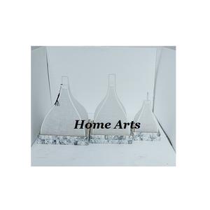 Plateau à dessert en aluminium martelé avec poignées en bois et couvercle en acrylique, dernier design, forme carrée, plateau à dattes en Inde - Product Image 4