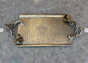 Bols floraux argentés et dorés Plateaux pour biscuits et gâteaux Bols à fruits Plats à noix Plateaux de service Couverture en dôme - Product Image 2