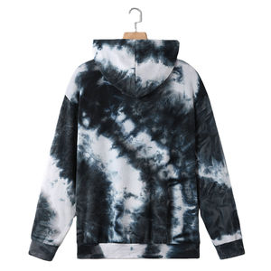 Custom Logo <b>Tie</b>-<b>Dye</b> Men's <b>Hoodie</b> Drawstring Pullover 100% Cotton Long Sleeve Winter OEM Service High Quality Breathable - Product Image 2