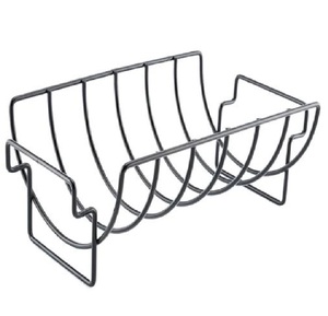 Soporte moderno para tacos de acero inoxidable con acabado elegante de color plateado pulido, ideal para un elegante juego de exhibición de hotel y buffet de 4 - Product Image 3