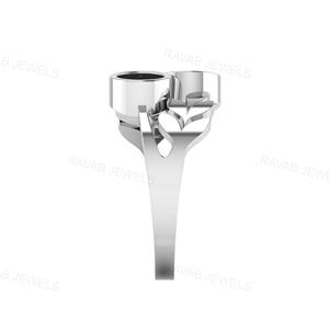 แหวนเงินกึ่งเมานต์สเตอร์ลิงขายดีที่สุดอินเทรนด์เรียบง่ายมีระดับเครื่องประดับงานแต่งงานดีไซน์เนอร์ส่วนประกอบ - Product Image 6