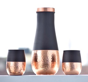 Venta caliente 100% Jarra de agua de diseño deportivo de cobre puro Tamaño personalizado 500ml Capacidad Vasos directos - Product Image 1