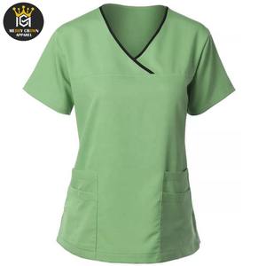 Vente chaude femmes hôpital gommage uniforme ensemble fabriqué au Pakistan bon matériel taux de gros gommage uniforme - Product Image 2