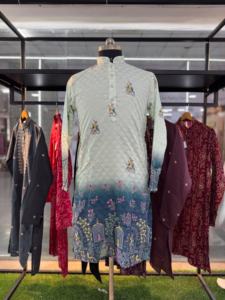 Elegante Festival Wear Amazing Trending Rayon Printed Man Kurta Fabricante de India a la tarifa más baja - Product Image 4