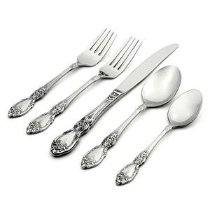 Cubiertos de excelente calidad con logotipo personalizado, juego de cubiertos de acero inoxidable, acabado plateado para restaurantes - Product Image 2