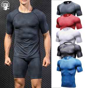 เสื้อรัดกล้ามเนื้อสำหรับออกกำลังกายผู้ชาย - ระบายอากาศได้ดี แห้งเร็ว เป็นมิตรกับสิ่งแวดล้อม แขนยาว พิมพ์ลายด้วยเทคนิคฮีททรานเฟอร์ ผลิตจากโพลีเอสเตอร์ผสมคอตตอน - Product Image 4