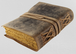 leather diary featuring a beautifully engraved floral heart design on the front cover It is crafted from soft rustic brown - Product Image 3