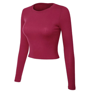 Căng Cao Phía Trước Thiết Kế Racer Trở Lại Crop Tops Phụ Nữ Thường Xuyên Chiều Dài Dài Tay Áo In Mô Hình Phong Cách Thời Trang Thời Trang dạo phố Spandex Vải - Product Image 1