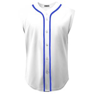 Bouton vers le bas de haute qualité noir sans manches Baseball Jersey débardeur Softball chemise nom numéro impression Sublimation Technique - Product Image 5