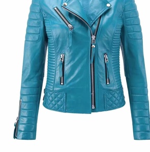 Veste en cuir de vachette d'hiver de couleur de ciel Unique de Style tendance de haute qualité pour les femmes veste d'hiver imperméable à la mode - Product Image 5