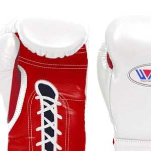 Gants de boxe à lacets Winning, blanc et rouge, cuir de qualité supérieure, gants d'entraînement de boxe professionnels, gants de sparring légers, ajustement professionnel, 8 oz, 10 oz - Product Image 6