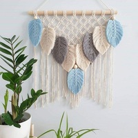 Suspension murale en macramé personnalisée, feuille, 100% faite à la main, design moderne, coton, rangement, décoration intérieure, cadeau par Casa Decor