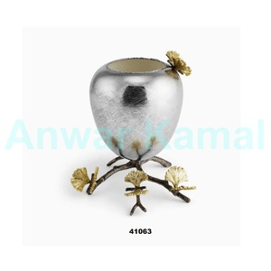 <b>Set</b> of <b>3</b> Pcs Handmade Gold Metal Flower <b>Vases</b> Decorative Flower Pot for Home Wedding Party Event Hotel & Restaurant Decor - Product Image 4