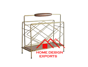 Porte-ustensiles en fil de fer plaqué or de qualité supérieure Accessoires de cuisine les plus vendus avec base en bois pour fourchettes - Product Image 3