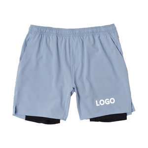 Personalizado de talle alto Casual Patchwork Cargo Jogger negro Camo hombres gimnasio pantalones cortos de compresión con bolsillos DDP envío - Product Image 2