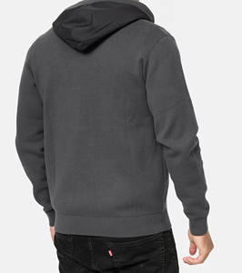 เสื้อฮู้ดดี้ผู้ชายทรงโอเวอร์ไซส์ ผ้าฟลีซคอตตอน 80/20 คุณภาพสูง ปักลาย พร้อมสกรีนโลโก้ตามสั่ง ทรงหลวม - Product Image 3