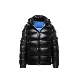 Veste matelassée en duvet pour homme de la meilleure qualité, streetwear d'hiver personnalisé, mode avec capuche brillante, taille plus, décoration de logo 2026 - Product Image 3