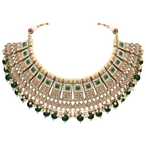 Conjunto de collares gargantilla con abalorio cuadrado de aspecto de boda - Product Image 4