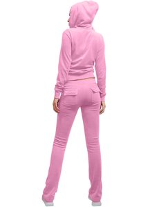 Survêtement d'hiver personnalisé imprimé 100% coton pour femmes Ensembles de jogging Entraînement Polaire Gym Fitness Ensemble Respirant - Product Image 4