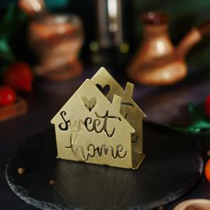 ที่ใส่ผ้าเช็ดปากสแตนเลสสีทอง ดีไซน์สวยงาม เหมาะสำหรับตกแต่งบ้าน จัดโต๊ะอาหาร งานอีเว้นท์ และการรับประทานอาหารประจำวัน - Product Image 6