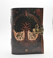 Achetez un journal en cuir fait main, journal imprimé UV, papier à bords festonnés, carnet en cuir, journal intime, carnet de croquis
