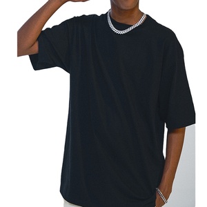 T-shirts pour hommes 200gms coton manches O-cou T-Shirt couleur unie Simple ample décontracté hauts Offre Spéciale conception vierge de haute qualité 2025 - Product Image 3