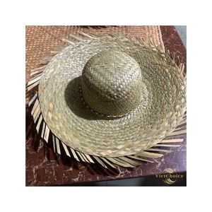 Chapeau de paille Panama personnalisé avec logo à prix compétitif – Chapeau rayé élégant pour hommes et femmes, idéal pour les voyages à la plage - Product Image 1