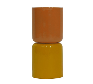 Portavelas de hierro con forma de tambor hecho a mano, portavelas modernas sostenibles, portavelas de hierro para decoración del hogar - Product Image 2