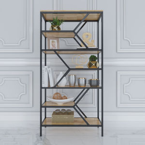 Style industriel, gain de place, K Trang Tr SFKS013 avec structure en fer, bois et caoutchouc - Product Image 2